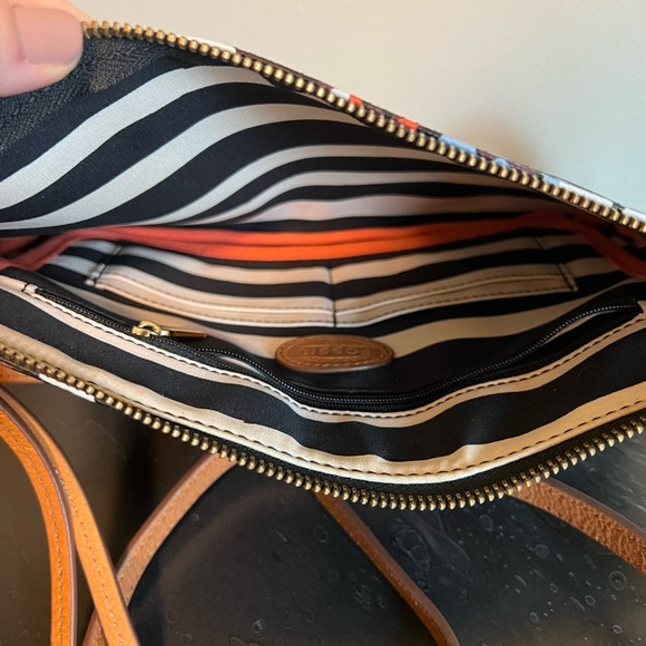 Fossil Blue Floral Crossbody Purse - Picture 6 of 7